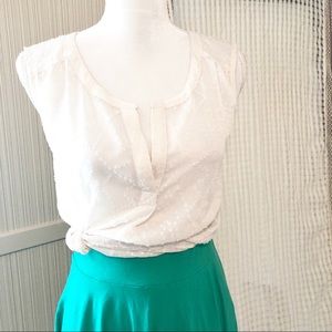 America Eagle | white sheer tank top embroidered